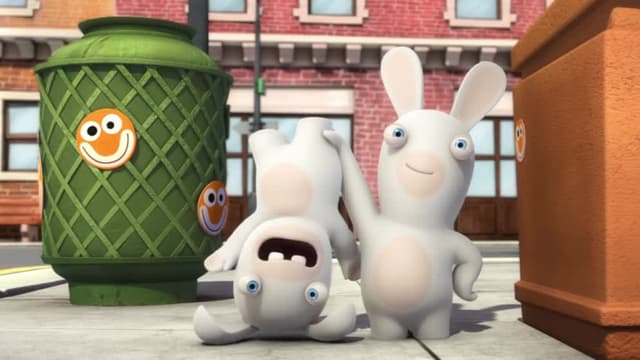 S01:E11 - ¡Hagan La Fila, Rabbids!/Rabbid pegajoso/Prueba De Rabbid N°98002-C: La PLataforma