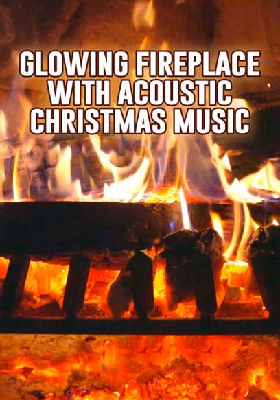 Glowing Fireplace With Christmas Music