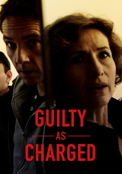 A still from the TV show 'Guilty as Charged' on Tubi, depicting a dramatic courtroom scene with a defendant looking remorseful.