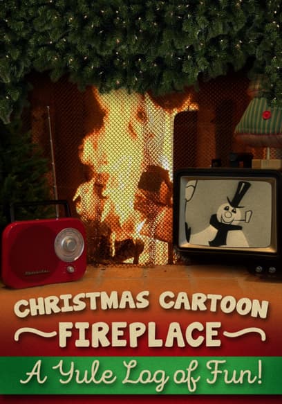 Christmas Cartoon Fireplace: a Yule Log of Fun!