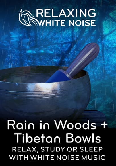 Relaxing White Noise: Rain in Woods + Tibetan Bowls - Relax, Study or Sleep With White Noise Music