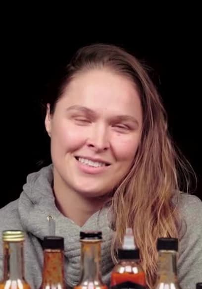 Watch Hot Ones S13:E03 - Ronda Rousey Splits Bones While Eating Spicy ...